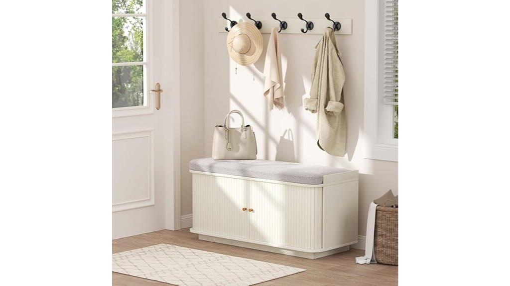 shoe bench with hooks