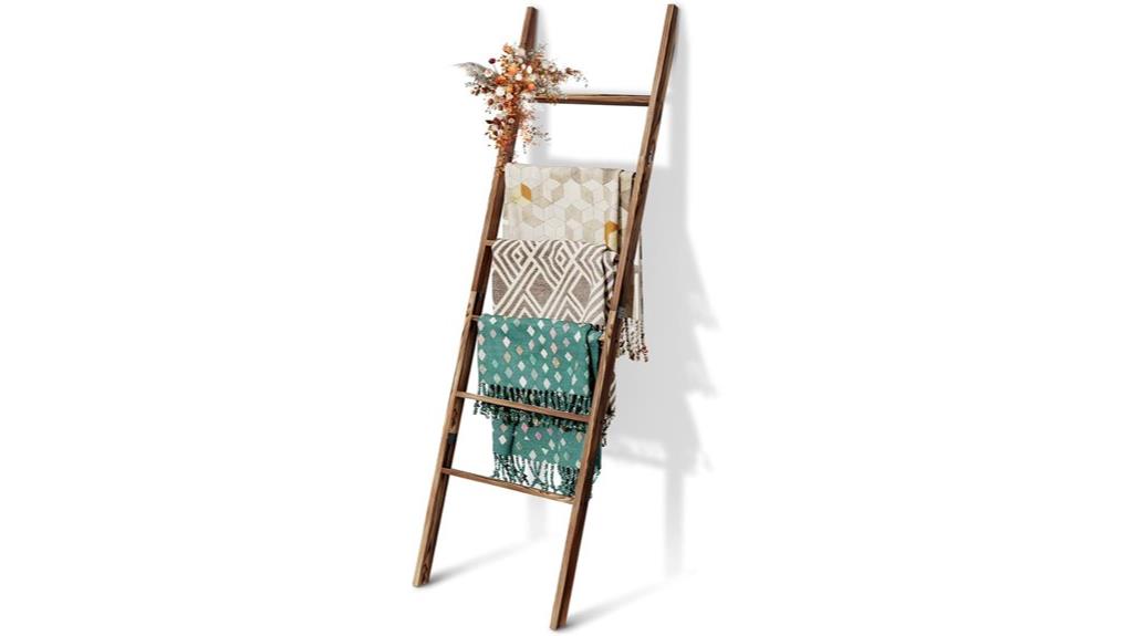 six tier wooden blanket ladder