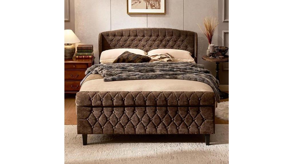 sleigh bed with wingback
