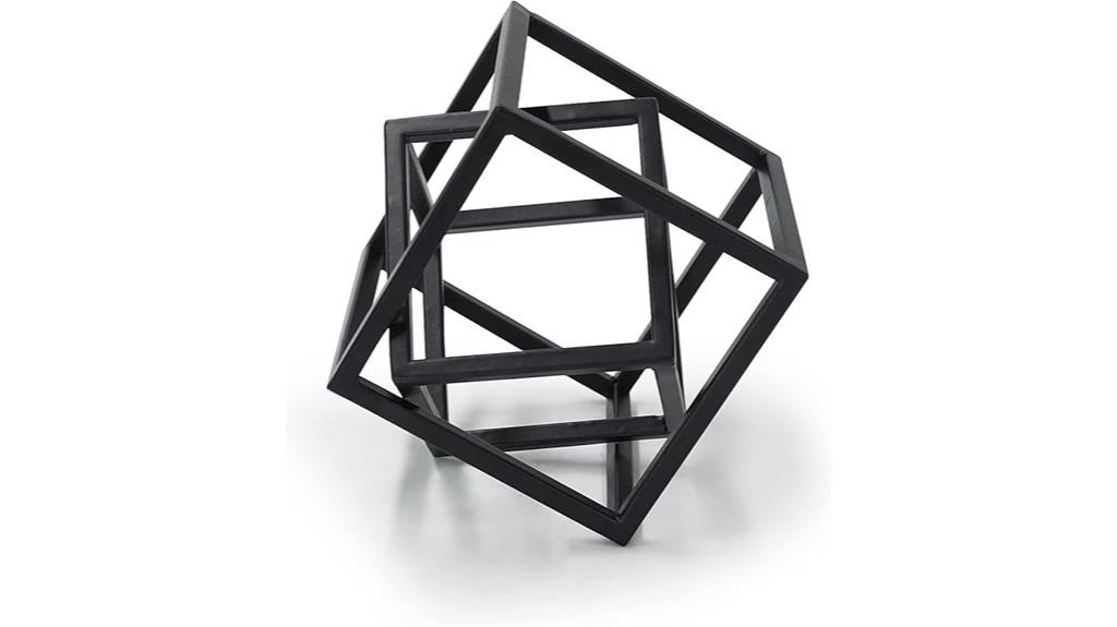 small metal geometric sculpture