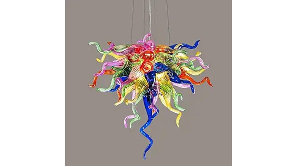small round glass chandelier