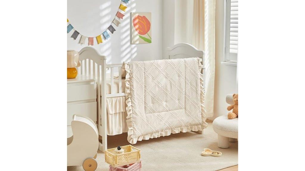 soft tufted crib bedding