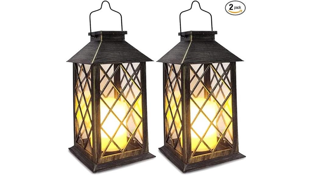 solar powered hanging candles