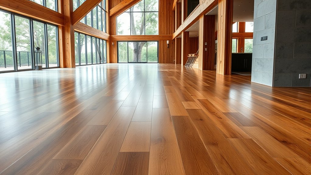 spacious reflective warm flooring