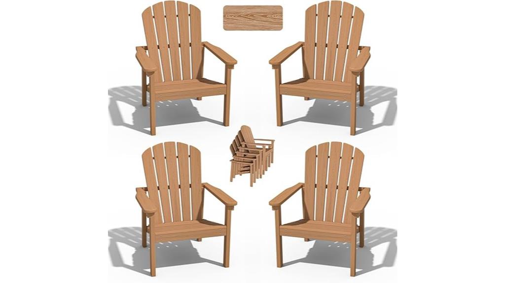 stackable adirondack chair set