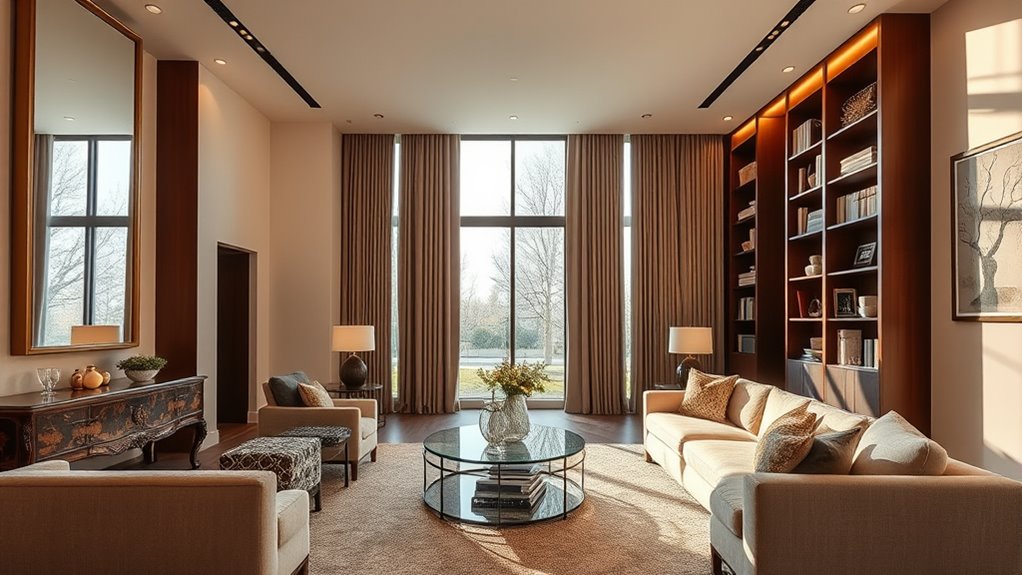 strategic tall furniture placement