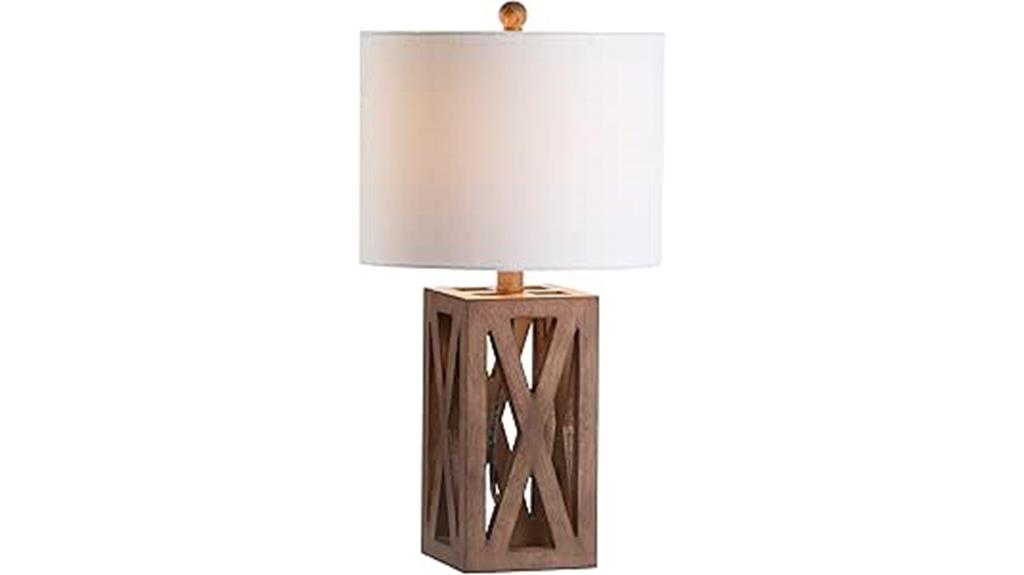 stylish 21 5 inch wooden lamp