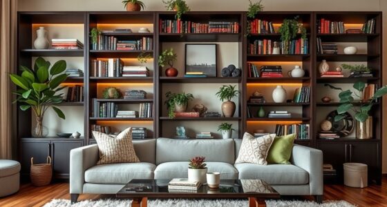 stylish balanced bookshelf decor