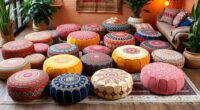 stylish boho pouf collection