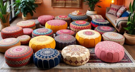 stylish boho pouf collection