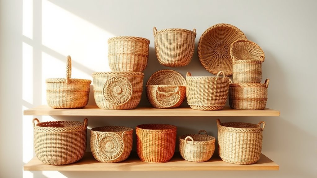 stylish rattan storage baskets