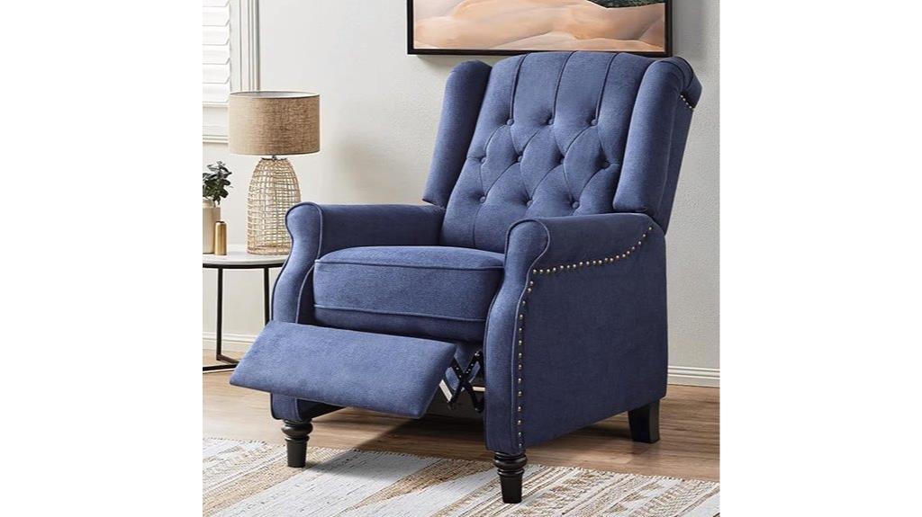stylish wingback recliner