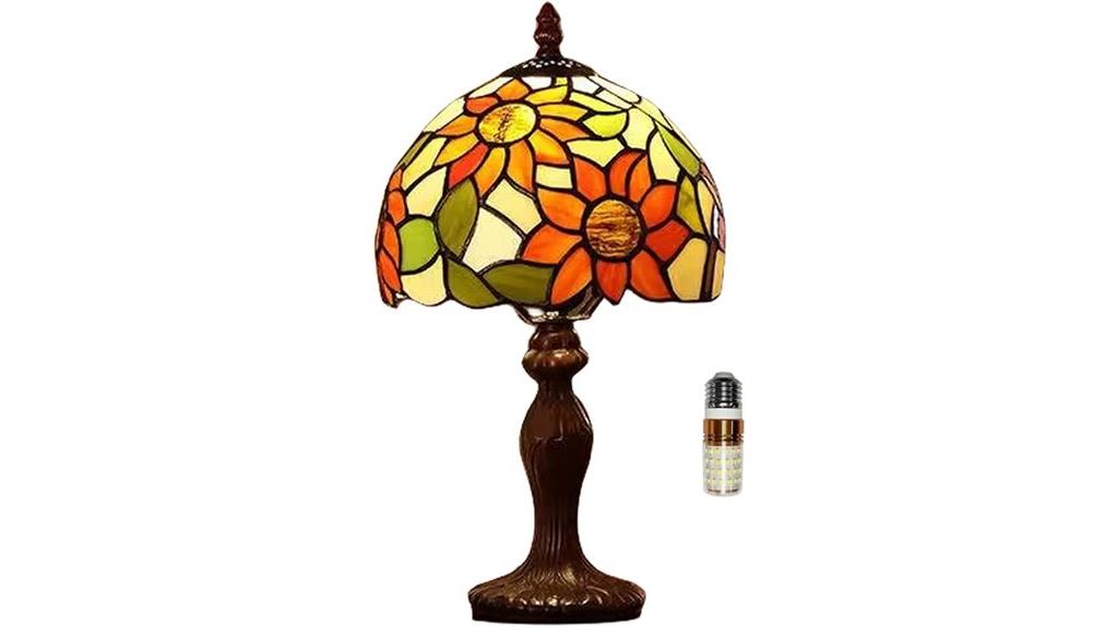 sunflower stained glass lamp