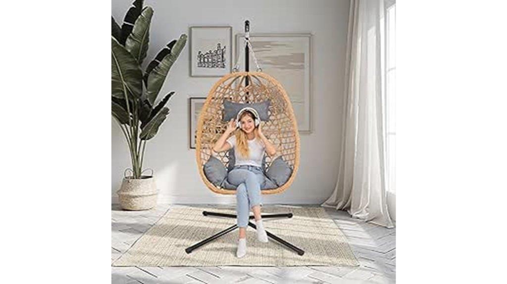 suspended egg chair set