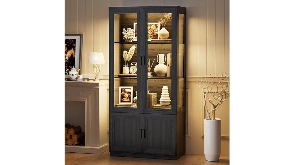 tall acrylic display cabinet