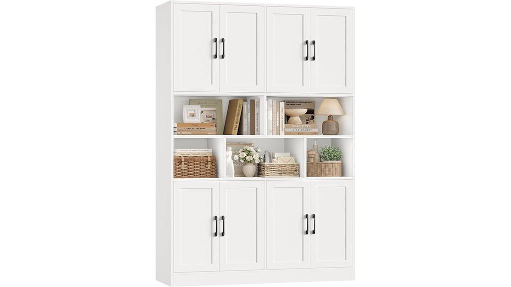 tall storage cabinet with shelves