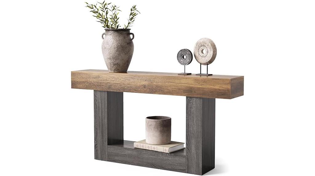 tall wooden console table