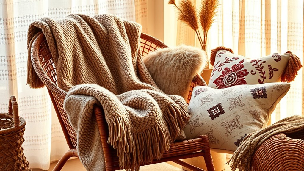 textured fabrics enhance cozy outdoor