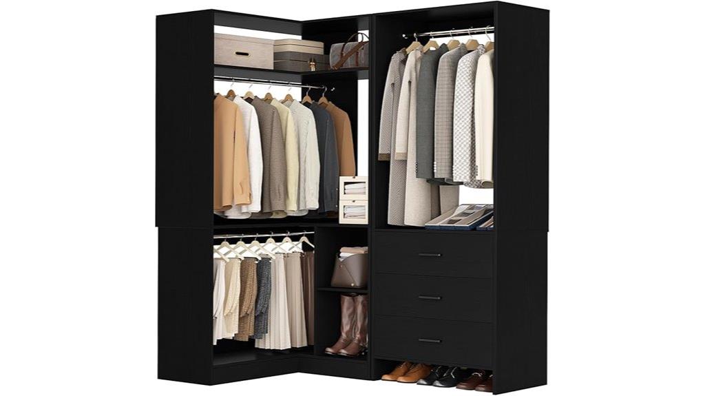 three drawer closet tower