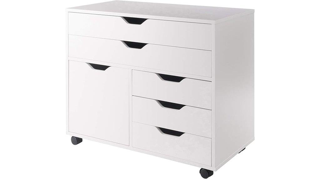 three drawer mobile cabinet