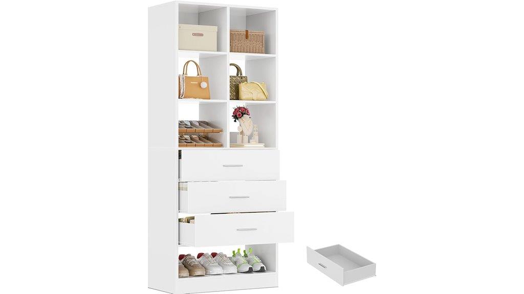 three drawer shoe organizer