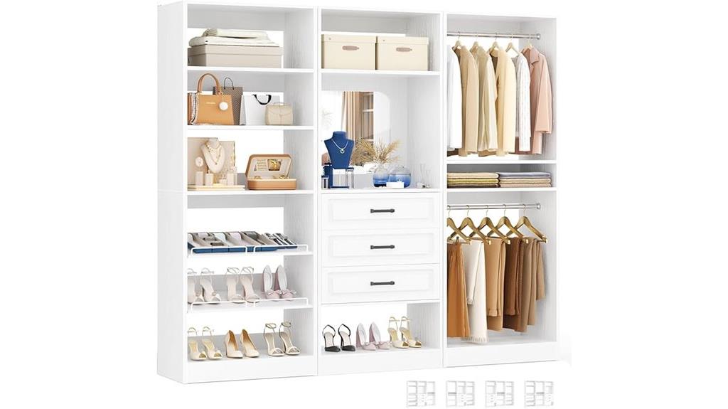 three piece closet system