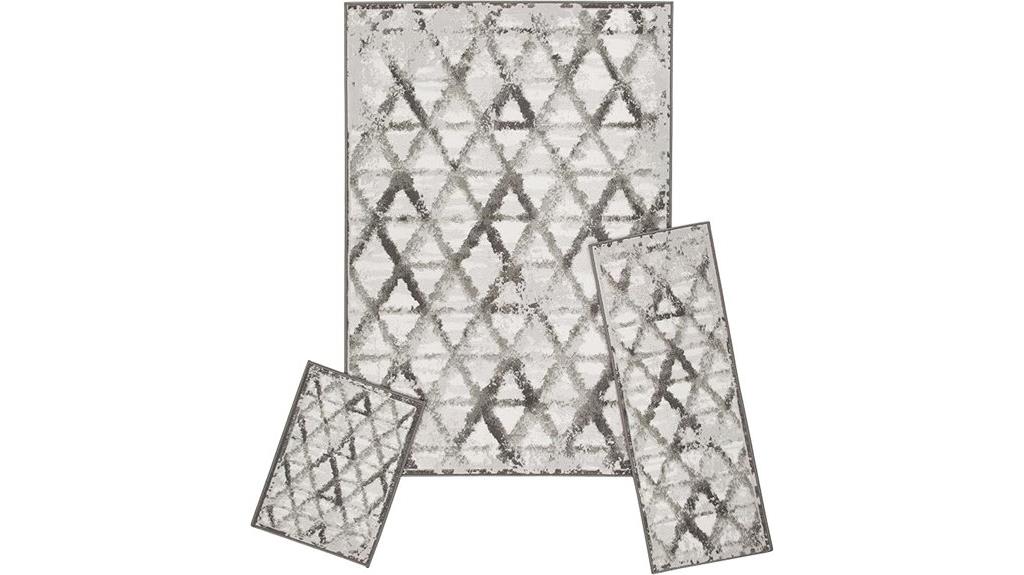 three piece indoor rug set