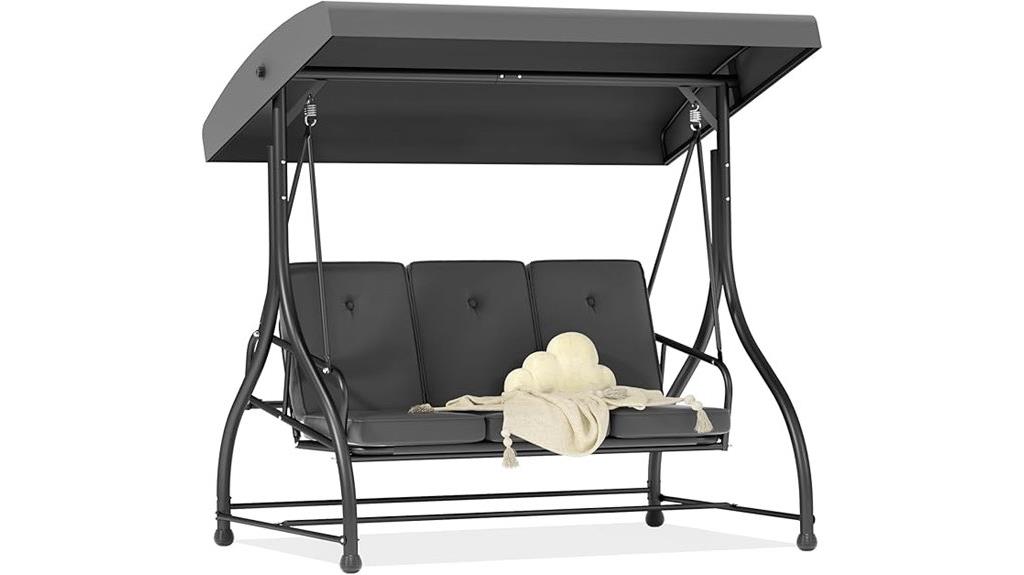 three seat glider swing