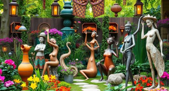 top boho garden sculpture ideas