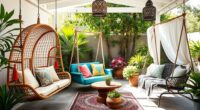 top boho patio swing ideas