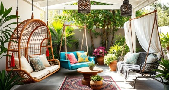 top boho patio swing ideas