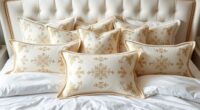 top embroidered pillow shams