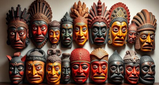 top hand carved cultural masks