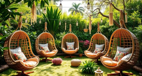 top outdoor boho egg chairs
