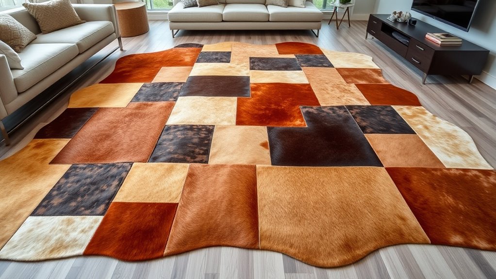 top patchwork cowhide rugs