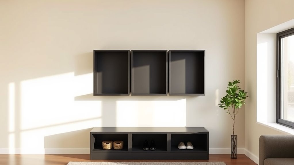 top space saving storage benches