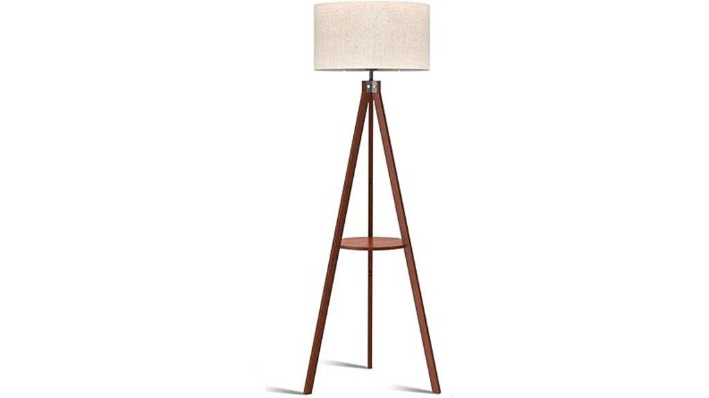 tripod linen floor lamp