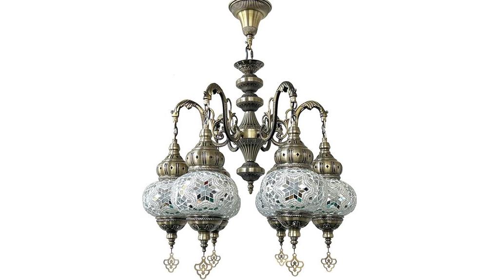 turkish mosaic globe chandelier