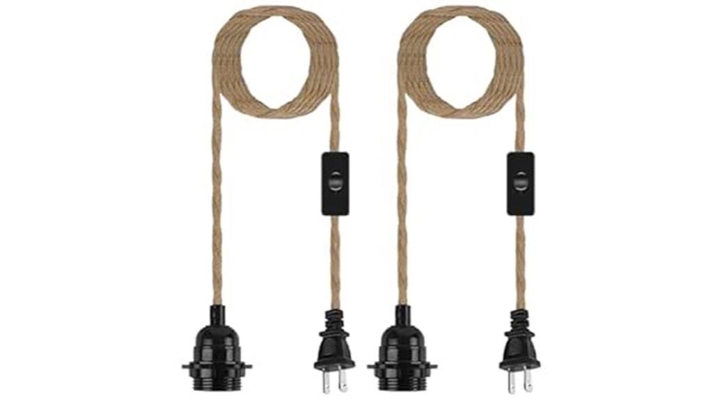 two pack hanging light cords