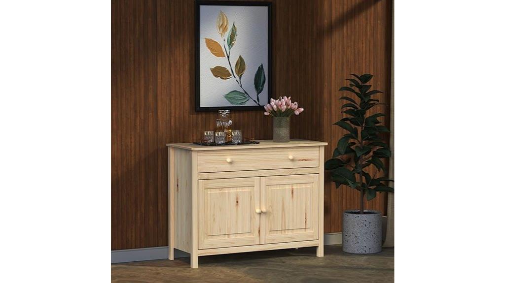 unfinished solid wood cabinet