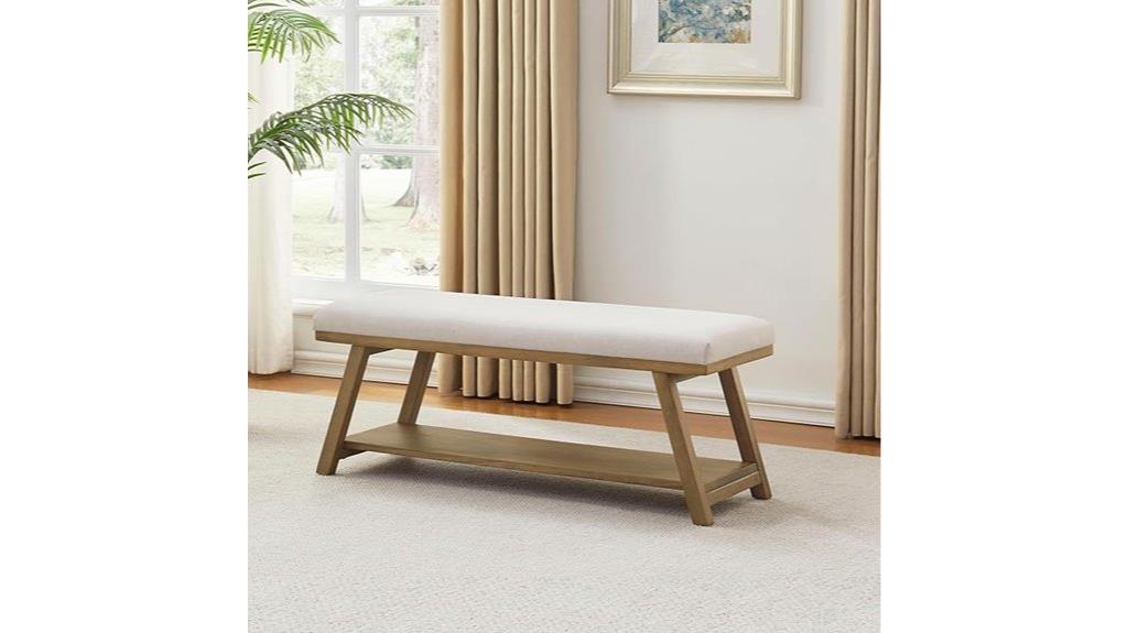 upholstered bedroom entryway bench