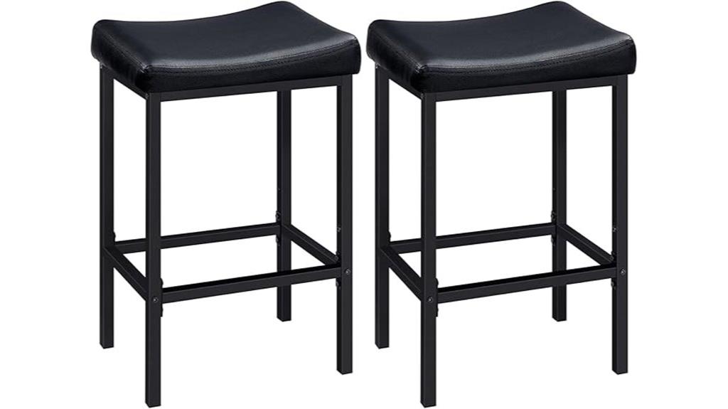 upholstered curved seat stools
