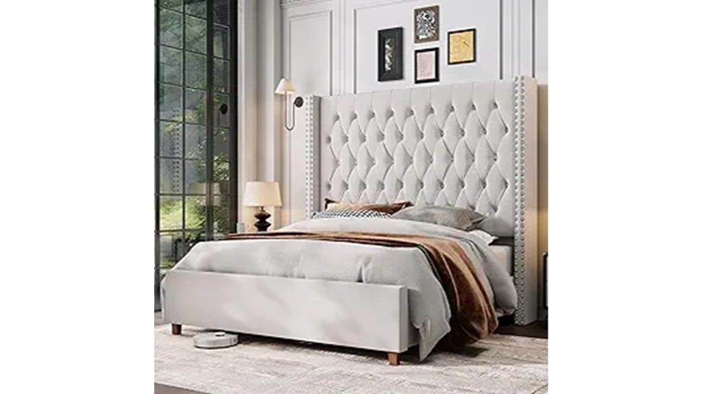 upholstered queen size bed