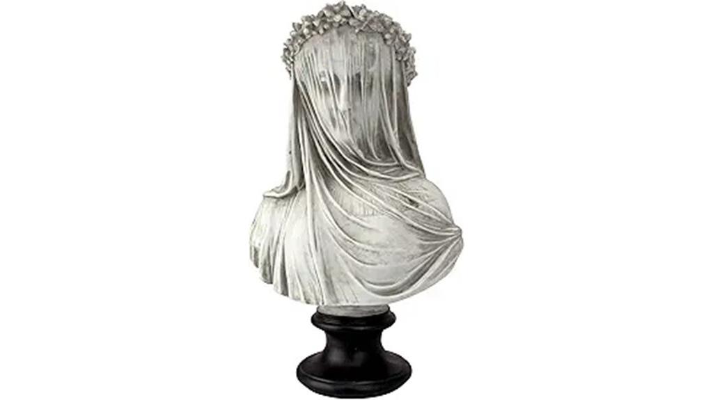 veiled maiden bust statue