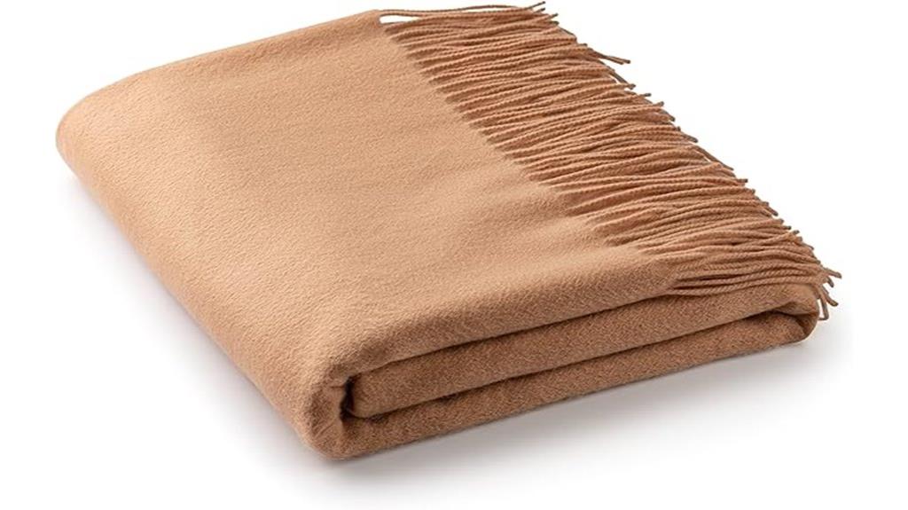 velanio cashmere fringe throw