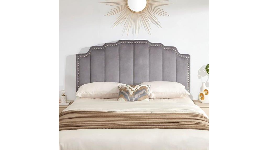 velvet nailhead headboard
