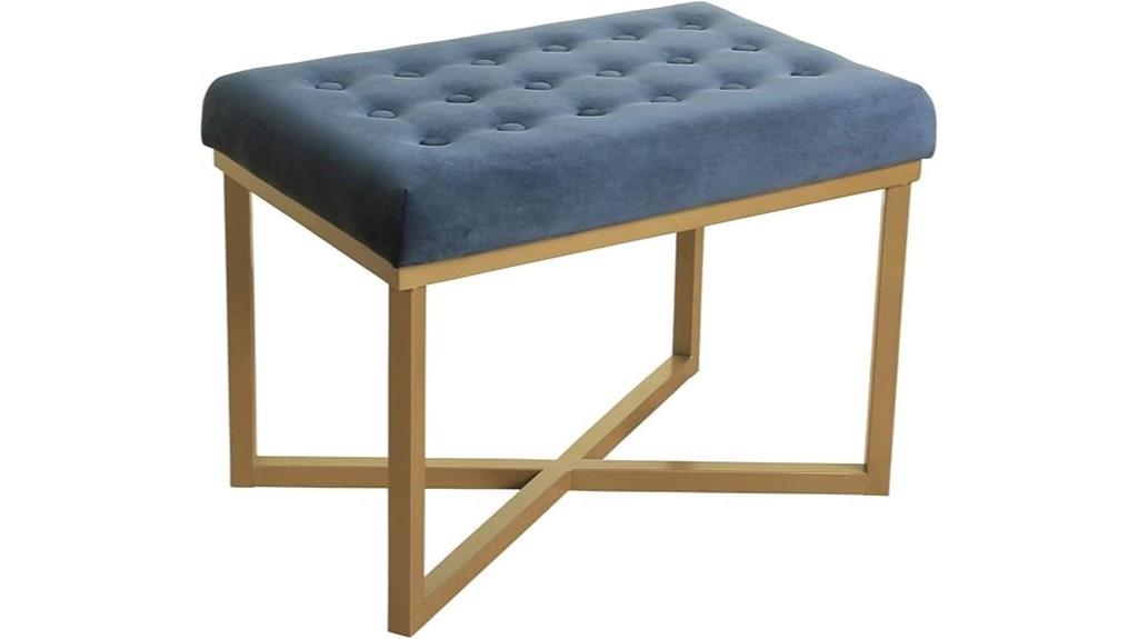 velvet ottoman bench