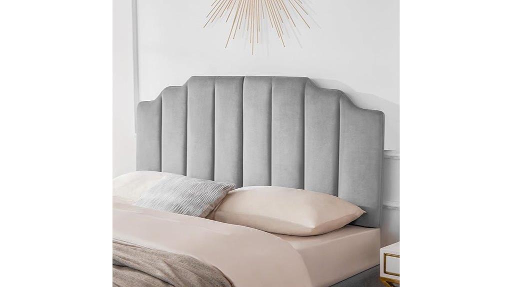 velvet tufted queen headboard