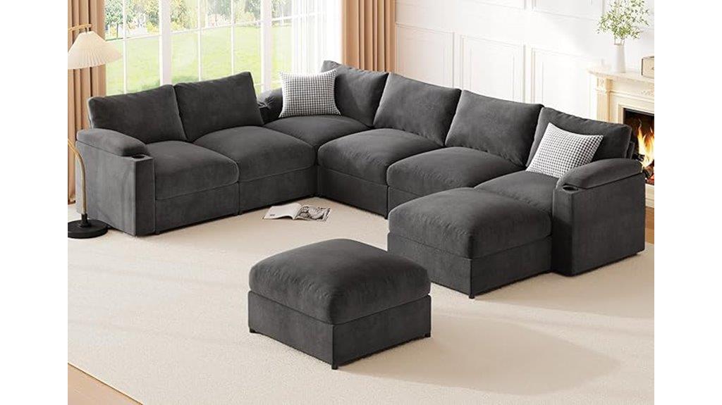 versatile u shaped sofa