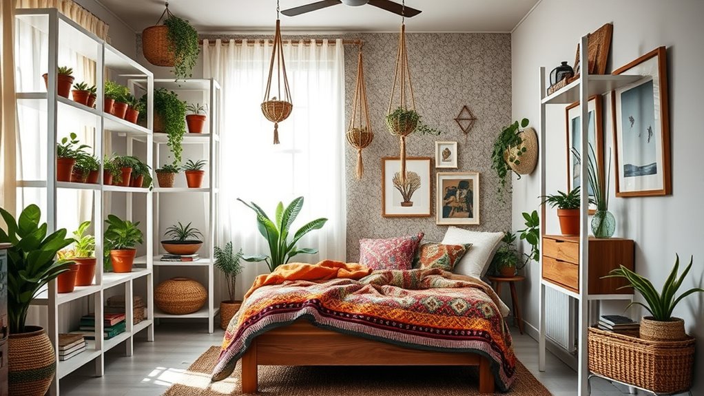 vertical storage with art